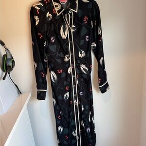 Kate Spade Deco Bloom Crepe Shirtdress